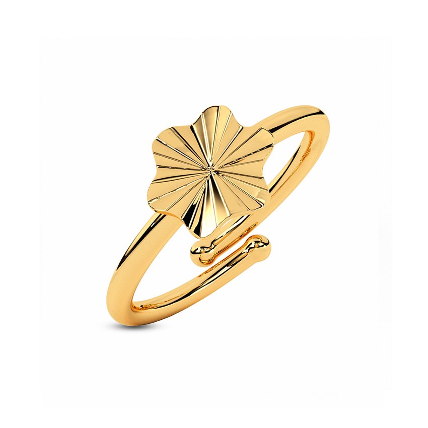 Elegant Floral Gold Ring for Women